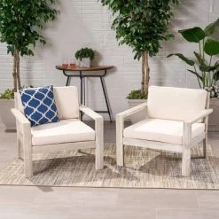 Santa Ana 2pk Acacia Club Accent Chairs Brushed Light Gray - Christopher Knight Home -Outdoor Comfort Deals Store GUEST 009b45a5 5795 4a24 949e d00d92e15867