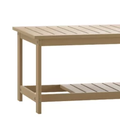 Merrick Lane All-Weather Poly Resin Wood Two Tiered Adirondack Slatted Coffee Conversation Table -Outdoor Comfort Deals Store GUEST 047323e9 e95f 43be adc0 0a5c9f3049c9 1