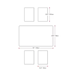5pc Outdoor Dining Set - Natural - CorLiving -Outdoor Comfort Deals Store GUEST 04fd2aae 3e7a 4766 aac8 301a32f34a60