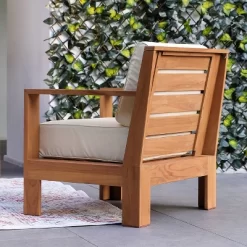 Logan Outdoor Teak Wood Lounge Chair With Sunbrella Vellum Cushion - Cambridge Casual -Outdoor Comfort Deals Store GUEST 05437164 48c9 4dc0 bdb8 245e46485812