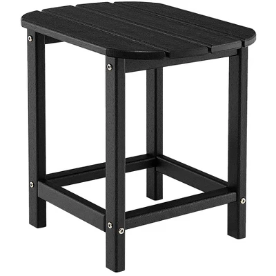 Costway 18'' Patio Adirondack Side Table Weather Resistant HDPE Garden Grey/Black 9 Costway 18'' Patio Adirondack Side Table Weather Resistant HDPE Garden Grey/Black - Image 9