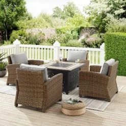 Bradenton 5pc Outdoor Wicker Arm Chair & Fire Table Set - Crosley 22 Bradenton 5pc Outdoor Wicker Arm Chair & Fire Table Set - Crosley -Outdoor Comfort Deals Store GUEST 06747fd1 936f 4933 9747 4e0584fd35ec