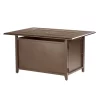 46" X 31" Rectangular Aluminum 55000 BTUs Propane Fire Table With 2 Covers - Oakland Living