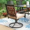 7pc Outdoor Dining Set With 37" Table & Swivel Arm Chairs - Captiva Designs