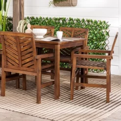 7pc Slatted Chevron Acacia Patio Dining Set - Saracina Home 17 7pc Slatted Chevron Acacia Patio Dining Set - Saracina Home -Outdoor Comfort Deals Store GUEST 0739b11c 311d 443b 9be9 5f58fdbea9ef
