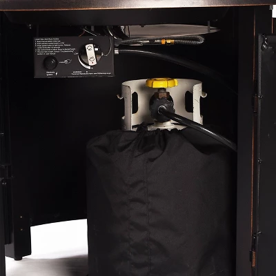 5pc Outdoor Set With 44" Round Aluminum Fire Table Set With 4 Swivel Rocking Chairs & Wind Blocker Lid - Oakland Living 9 5pc Outdoor Set With 44" Round Aluminum Fire Table Set With 4 Swivel Rocking Chairs & Wind Blocker Lid - Oakland Living - Image 9