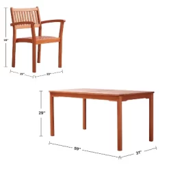 Azen 5pc Outdoor Dylan Coastal Eucalyptus Hardwood Dining Set Red Brown 11 Azen 5pc Outdoor Dylan Coastal Eucalyptus Hardwood Dining Set Red Brown -Outdoor Comfort Deals Store GUEST 097786e1 2a42 4834 b6e1 cb79c25b0779