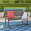 Regatta Acacia Patio Rocking Loveseat - Dark Gray - Christopher Knight Home