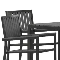 Emma And Oliver 5 Piece Modern Weather And Rust Resistant Black Steel And Polyresin Patio Set With Table And 4 Chairs For Indoor/Outdoor Use 14 Emma And Oliver 5 Piece Modern Weather And Rust Resistant Black Steel And Polyresin Patio Set With Table And 4 Chairs For Indoor/Outdoor Use -Outdoor Comfort Deals Store GUEST 0a0820fa 5655 414f 8814 01a3ddea01f3