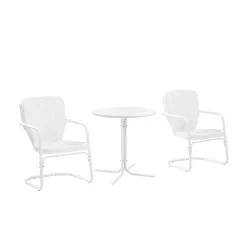 Ridgeland 3pc Outdoor Bistro Set With Table & 2 Chairs - White - Crosley -Outdoor Comfort Deals Store GUEST 0aa790b2 84c9 4f72 b8f8 e04014602a88