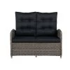 Monaco Outdoor 2 Seat Reclining Bench - Gray - Alaterre Furniture