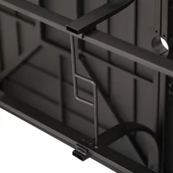 7pc Outdoor Dining Set With Steel Swivel Chairs & Large Rectangle Metal Table With Umbrella Hole - Black - Captiva Designs -Outdoor Comfort Deals Store GUEST 0b8b18ca 0d01 4c36 a42c caa93f43bf4b 1