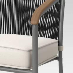 2pc Apex Mixed Material Outdoor Patio Dining Chairs Arm Chairs Black - Project 62™ -Outdoor Comfort Deals Store GUEST 0c28b245 8718 46af 8c5c 8f42b9e6edfd