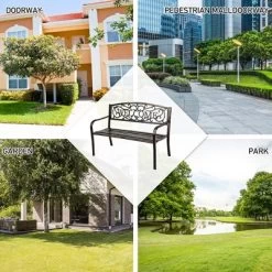 Costway Garden Bench Outdoor Furniture Porch Path Loveseat Chair -Outdoor Comfort Deals Store GUEST 0cba9182 c213 4991 be32 da1432bafb77