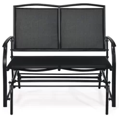 Costway Patio Glider Rocking Bench Double 2 Person Chair Loveseat Garden GreyBlack -Outdoor Comfort Deals Store GUEST 0d8a22cc 5f2b 43cf b34a f510bf7a7084