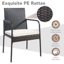 Costway 4PCS Patio Wicker Rattan Dining Chairs Cushioned Seats Armrest Garden -Outdoor Comfort Deals Store GUEST 0ed3a0c8 9736 44b6 8c18 0df9b5d1f062