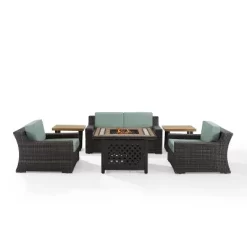 Beaufort 6pc Outdoor Wicker Conversation Set - Crosley