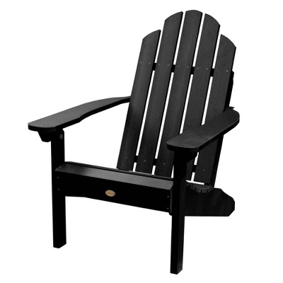 Westport 3pc Set With Adirondack Chairs & Folding Side Table - Black - Highwood 2 Westport 3pc Set With Adirondack Chairs & Folding Side Table - Black - Highwood - Image 2