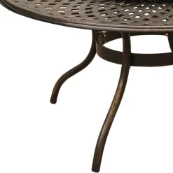 59" Contemporary Modern Mesh Lattice Aluminum Round Dining Table With Lazy Susan - Bronze - Oakland Living 8 59" Contemporary Modern Mesh Lattice Aluminum Round Dining Table With Lazy Susan - Bronze - Oakland Living -Outdoor Comfort Deals Store GUEST 11d4f560 4ca4 46dd a4af bf9c118808fb