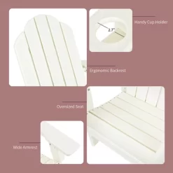 Costway 2PCS Patio Adirondack Chair Side Table Set Weather Resistant Cup Holder -Outdoor Comfort Deals Store GUEST 1291e86b a7bd 467b a1c4 3cc43314f749