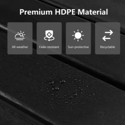 Costway HDPE Patio Adirondack Chair & Folding Footrest Set All-Weather Outdoor WhiteBlackGreyTurquoise -Outdoor Comfort Deals Store GUEST 12e4c4d4 45fd 4ea4 b947 6a4a4db25a85