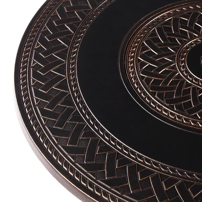 Oakland Living Aluminum Round 34" 37000 BTUs Outdoor Patio Dining Table Copper 6 Oakland Living Aluminum Round 34" 37000 BTUs Outdoor Patio Dining Table Copper - Image 6