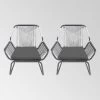 Milan 2pk Steel Club Chairs - Gray/White - Christopher Knight Home