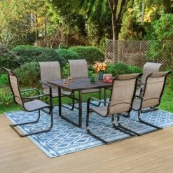 2pk Steel Patio Padded Sling C-Spring Arm Chairs - Captiva Designs -Outdoor Comfort Deals Store GUEST 18fd9a1f 9065 4648 94f0 b84091d63435
