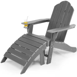 Costway HDPE Patio Adirondack Chair & Folding Footrest Set All-Weather Outdoor WhiteBlackGreyTurquoise -Outdoor Comfort Deals Store GUEST 193e6092 5765 4604 87fc 06843f8e830f