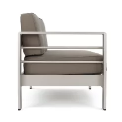 Salome 4pc Fabric Patio Chat Set - Khaki - Christopher Knight Home -Outdoor Comfort Deals Store GUEST 1bba8114 91d5 4d7f aba3 51e2bdefc101