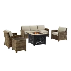 Bradenton 5pc Outdoor Wicker Conversation Set With Fire Table - Crosley -Outdoor Comfort Deals Store GUEST 1c34ed3a 371b 407b b655 ec015a56502b