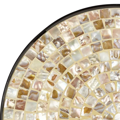 Teal Island Designs Modern Black Round Outdoor Accent Side Tables 14" Wide Set Of 2 Natural Mosaic Tabletop For Front Porch Patio Home House 1 Teal Island Designs Modern Black Round Outdoor Accent Side Tables 14" Wide Set Of 2 Natural Mosaic Tabletop For Front Porch Patio Home House