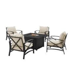 Kaplan 5pc Outdoor Conversation Set With Dante Fire Table & 4 Arm Chairs - Oatmeal - Crosley 18 Kaplan 5pc Outdoor Conversation Set With Dante Fire Table & 4 Arm Chairs - Oatmeal - Crosley -Outdoor Comfort Deals Store GUEST 1c9e46a6 5005 42b1 9d5a 3fdbb37bd86d