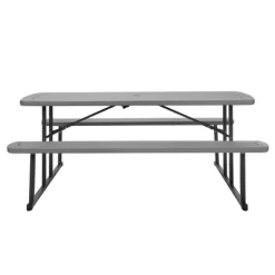 6' Intellifit Folding Blow Mold Rectangle Picnic Table - Room & Joy -Outdoor Comfort Deals Store GUEST 1d60202f 6ce5 485e a71e 247f4bbff235
