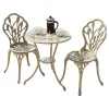 Nassau 3pc Cast Aluminum Patio Bistro Set - Sand - Christopher Knight Home