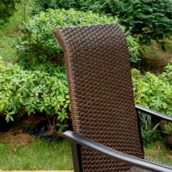 Captiva Designs 7pc Steel Outdoor Patio Dining Set With Rattan Arm Chairs & Rectangle Extendable Table -Outdoor Comfort Deals Store GUEST 1ecf919f fffd 4afe b2c0 de038a1056d2