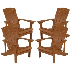Flash Furniture Set Of 4 Charlestown All-Weather Poly Resin Wood Adirondack Chairs -Outdoor Comfort Deals Store GUEST 1fee2ddb 20f0 4a6a 8494 210d4b1e0ab8