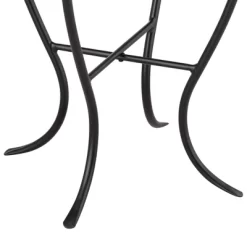 Teal Island Designs Modern Black Round Outdoor Accent Side Table 14" Wide Free-Form Mosaic Tabletop For Front Porch Patio Home House Balcony -Outdoor Comfort Deals Store GUEST 20441bd3 7cef 4460 802f 7d49152a859b