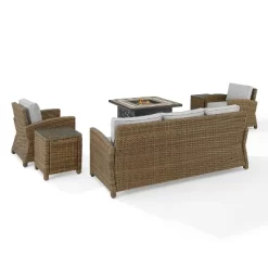 Bradenton 5pc Outdoor Wicker Conversation Set With Fire Table - Crosley -Outdoor Comfort Deals Store GUEST 20d88c7b 39d1 4261 acf6 74a6429b234d