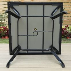 5pc Patio Set With Square Table & Steel 360 Swivel Sling Arm Chairs - Captiva Designs -Outdoor Comfort Deals Store GUEST 21156517 6b82 4b70 89ca 8dba21827ab4