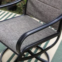 5pc Patio Set With Square Table & Steel 360 Swivel Sling Arm Chairs - Captiva Designs -Outdoor Comfort Deals Store GUEST 214f5fd0 10fb 4e8f 8486 e56e7993204e