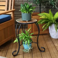 Sunnydaze Decor Sunnydaze Indoor/Outdoor Steel Frame Decorative Slate Tile Top Side Table - 12" 9 Sunnydaze Decor Sunnydaze Indoor/Outdoor Steel Frame Decorative Slate Tile Top Side Table - 12" -Outdoor Comfort Deals Store GUEST 22d93cca 946c 458d 976a e081d4a984fb