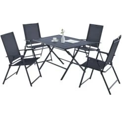 Costway 5 PCS Patio Dining Furniture Set Armchairs Folding Table No Assembly -Outdoor Comfort Deals Store GUEST 2344fddd dbfa 441b 8798 2d8686637345