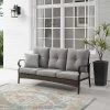 Dahlia Outdoor Steel Sofa Taupe/Matte Black - Crosley