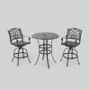 Alfresco 3pc Cast Aluminum Patio Bar Set Bronze - Christopher Knight Home