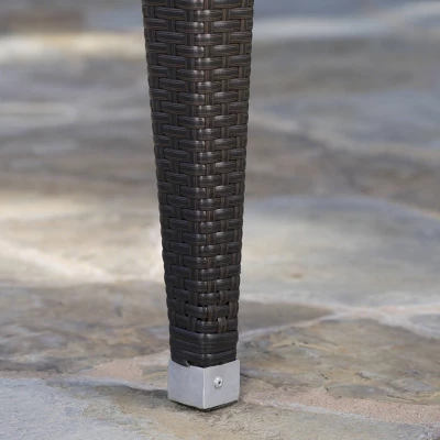 Antigua 9pc Wicker Outdoor Patio Dining Set - Brown - Christopher Knight Home 2 Antigua 9pc Wicker Outdoor Patio Dining Set - Brown - Christopher Knight Home - Image 2