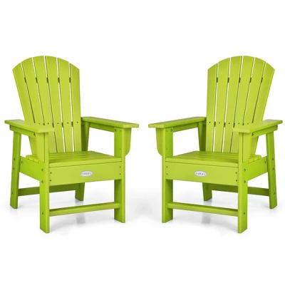 Costway Set Of 2 Kids Patio Adirondack Chair Armchair Weather Resistance Outdoor Chair 6 Costway Set Of 2 Kids Patio Adirondack Chair Armchair Weather Resistance Outdoor Chair - Image 6