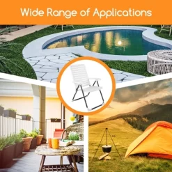 Costway Patio PP Folding Chair Adjustable Reclining 7-Level All-Weather Portable Outdoor -Outdoor Comfort Deals Store GUEST 27ba4ac7 b478 4f7b a7bf df7e031b4451