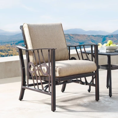 5pc Set With 42" Square Outdoor Aluminum Fire Table & Four Chairs - Oakland Living 12 5pc Set With 42" Square Outdoor Aluminum Fire Table & Four Chairs - Oakland Living - Image 12