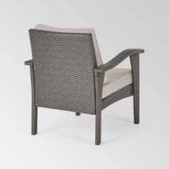 Kaula 5pc Faux Rattan Club Chair & Fire Pit Chat Set - Christopher Knight Home -Outdoor Comfort Deals Store GUEST 288389ef c740 49a4 87ee 92d44e390416